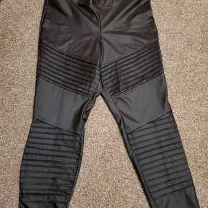 Torrid Size 2 Faux Leather Moto Leggings